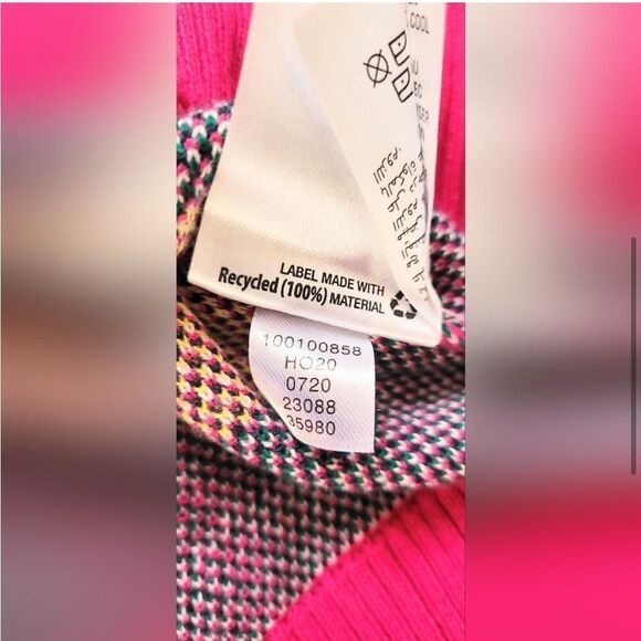 Charter Club Pink Contrast-Trim Plaid Sweater Size XS - Picture 4 of 6